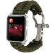 Curea iUni compatibila cu Apple Watch 1/2/3/4/5/6/7, 42mm, Elastic Paracord, Rugged Nylon Rope, Gree